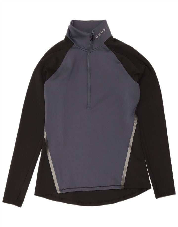 Женский спортивный пуловер с рисунком Under Armour, топ UK 12, средний черный