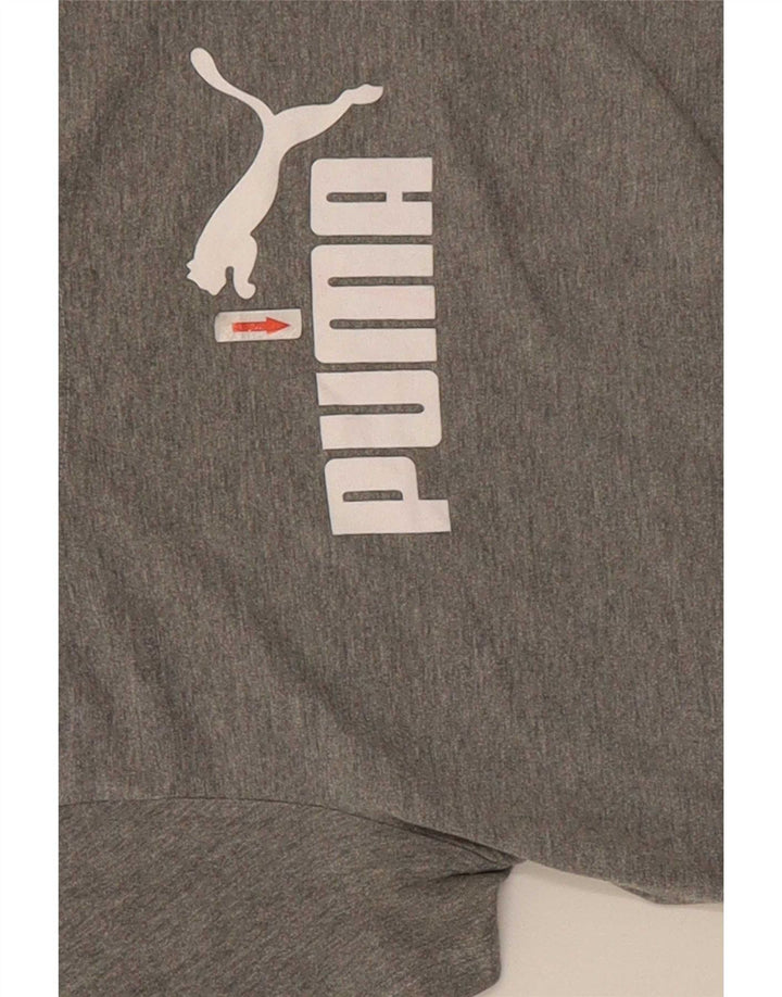 Женская футболка с рисунком Puma Top UK 12, средний серый в крапинку