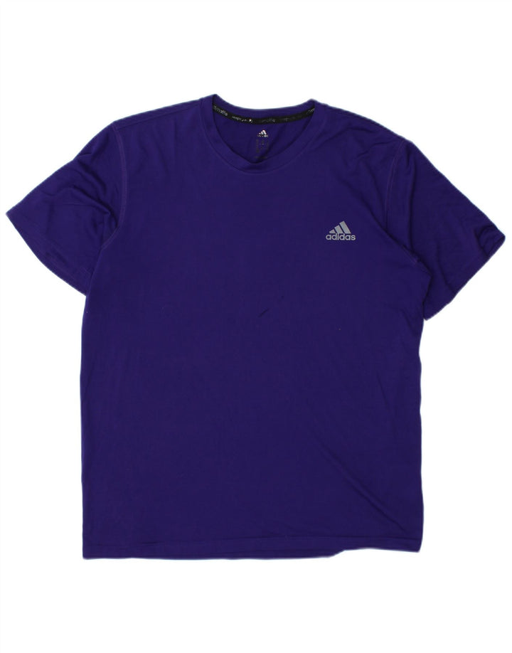 Мужская футболка ADIDAS Climalite, средний фиолетовый полиэстер