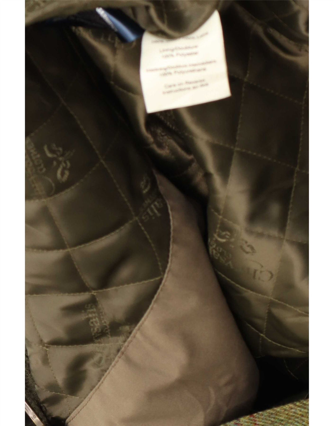 Мужская куртка Chrysalis UK 44 2XL, цвет хаки, шерсть в клетку