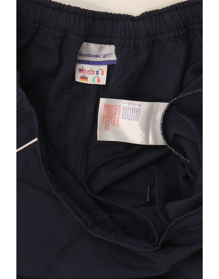 Женские спортивные брюки-капри Reebok UK 18 XL, темно-синий полиэстер