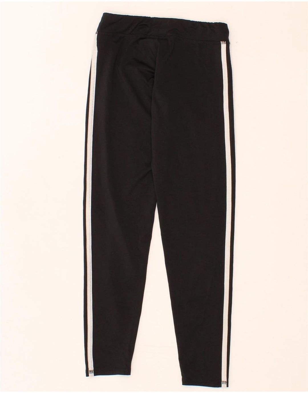 ADIDAS Girls Leggings 7-8 Years Small Black Polyester Vintage Adidas and Second-Hand Adidas from Messina Hembry 
