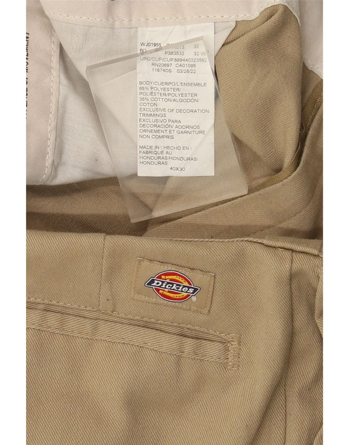 Мужские прямые брюки-чинос Dickies W40 L30 бежевого цвета из полиэстера