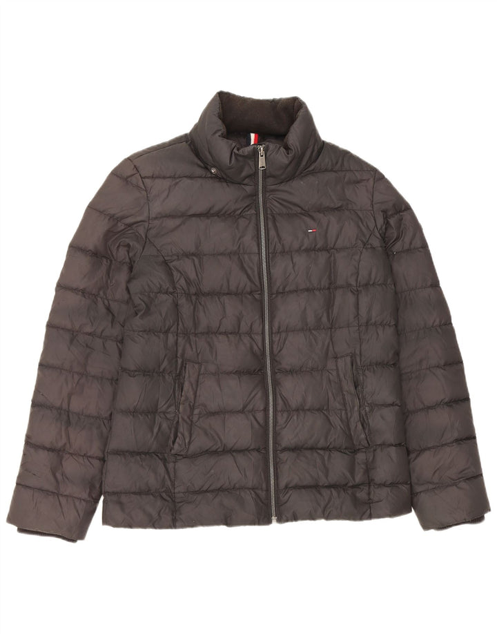 Женская стеганая куртка Tommy Hilfiger UK 14, средний черный полиэстер