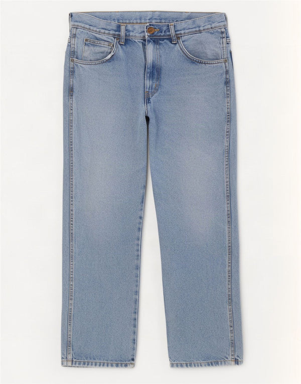 Мужские прямые джинсы Wrangler стандартного кроя W32 L30, синие, хлопок