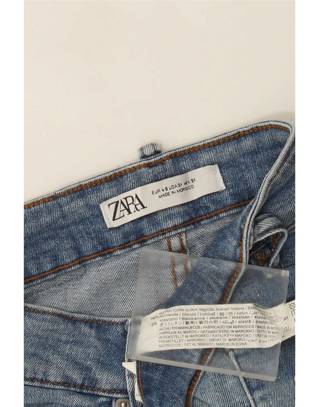Мужские джинсы узкого кроя Zara EU 40 Medium W31 L30 Синие, хлопок