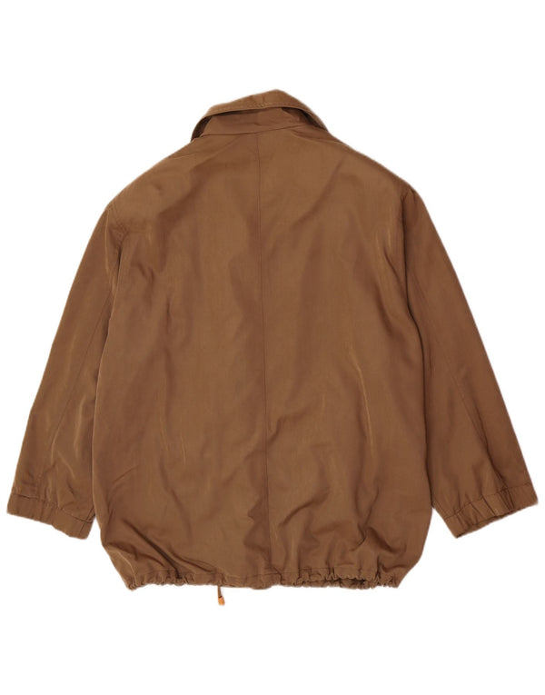 Винтажная женская куртка повседневного стиля с рукавом 3/4, Великобритания, 18 XL, бежевая вискоза