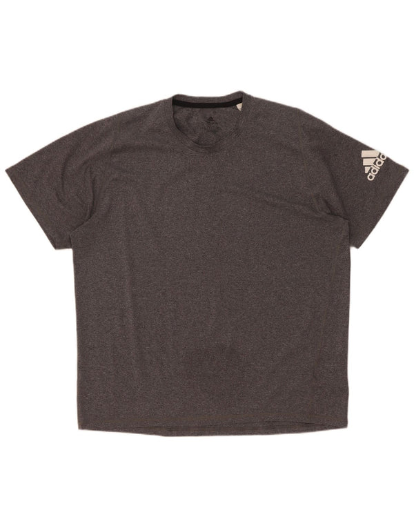 Adidas Мужская футболка Aeroready Top XL Серый полиэстер с крапинками