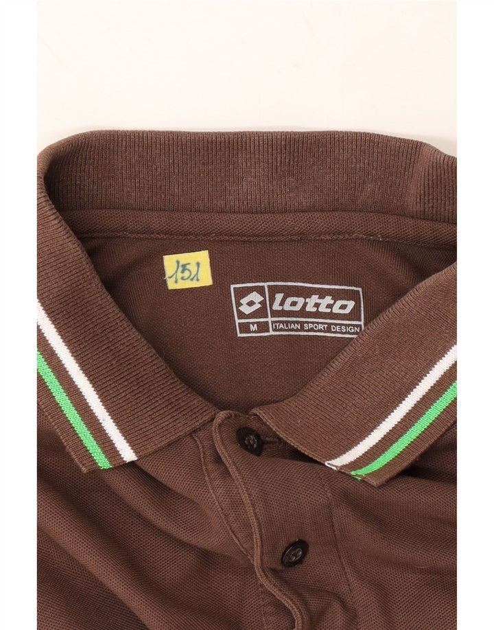 LOTTO Mens Polo Shirt Medium Brown Vintage Lotto and Second-Hand Lotto from Messina Hembry 