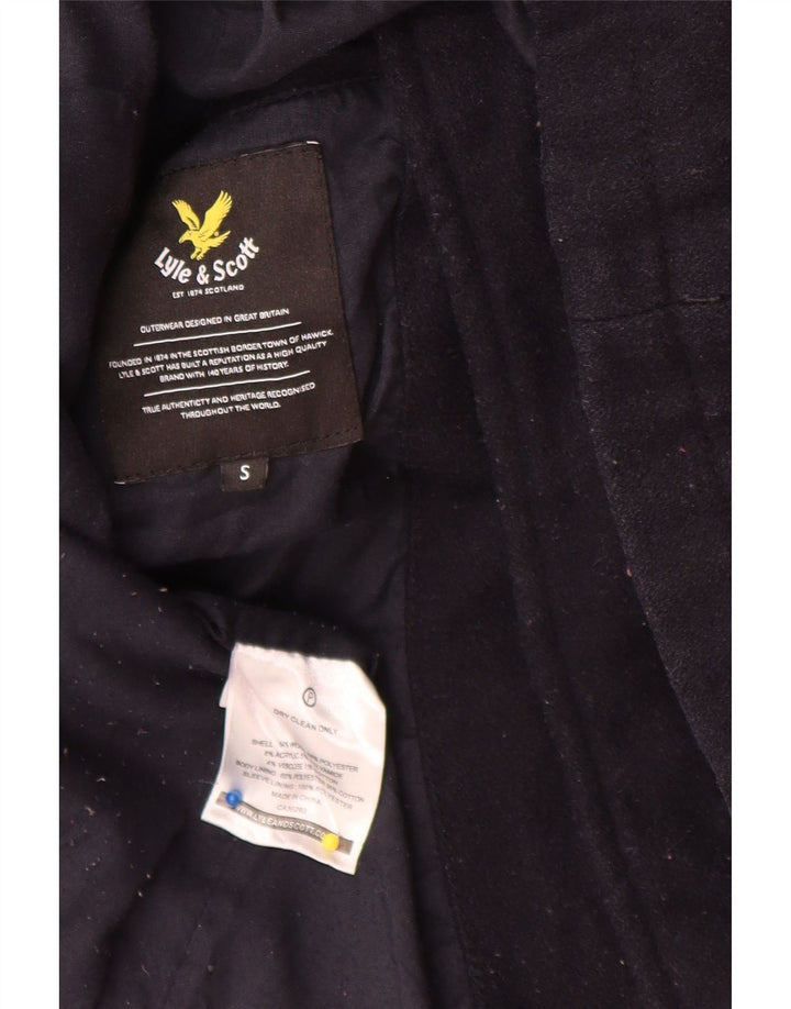 Мужское бушлат Lyle & Scott UK 36, маленький, темно-синий, акрил