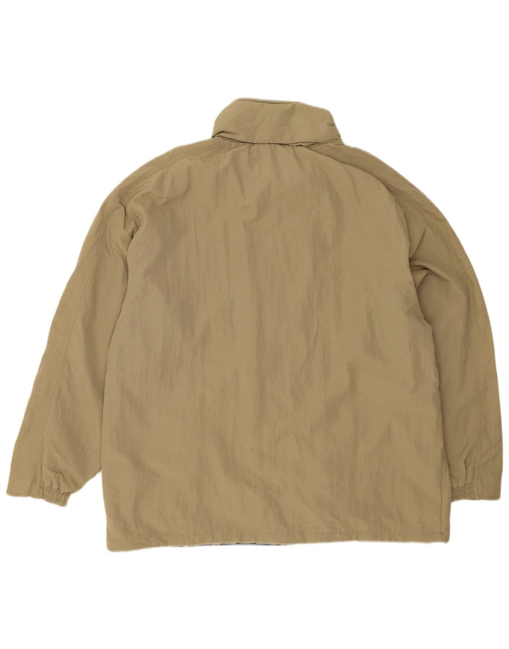DIADORA Mens Hooded Rain Jacket UK 40 Large Khaki Polyamide