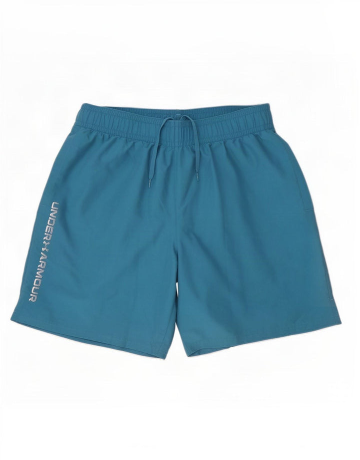 Мужские спортивные шорты с рисунком Under Armour, большие синие, полиэстер