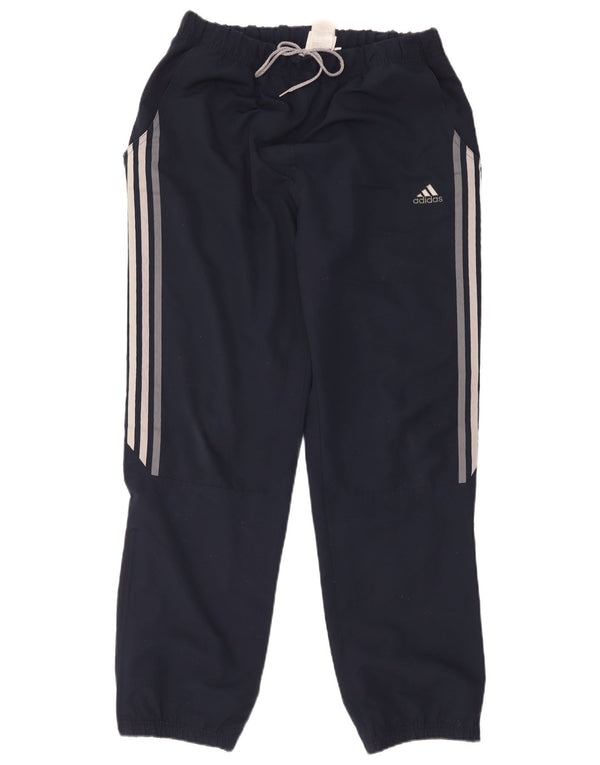 Женские спортивные брюки Adidas для бега, большие темно-синие спортивные брюки из полиэстера