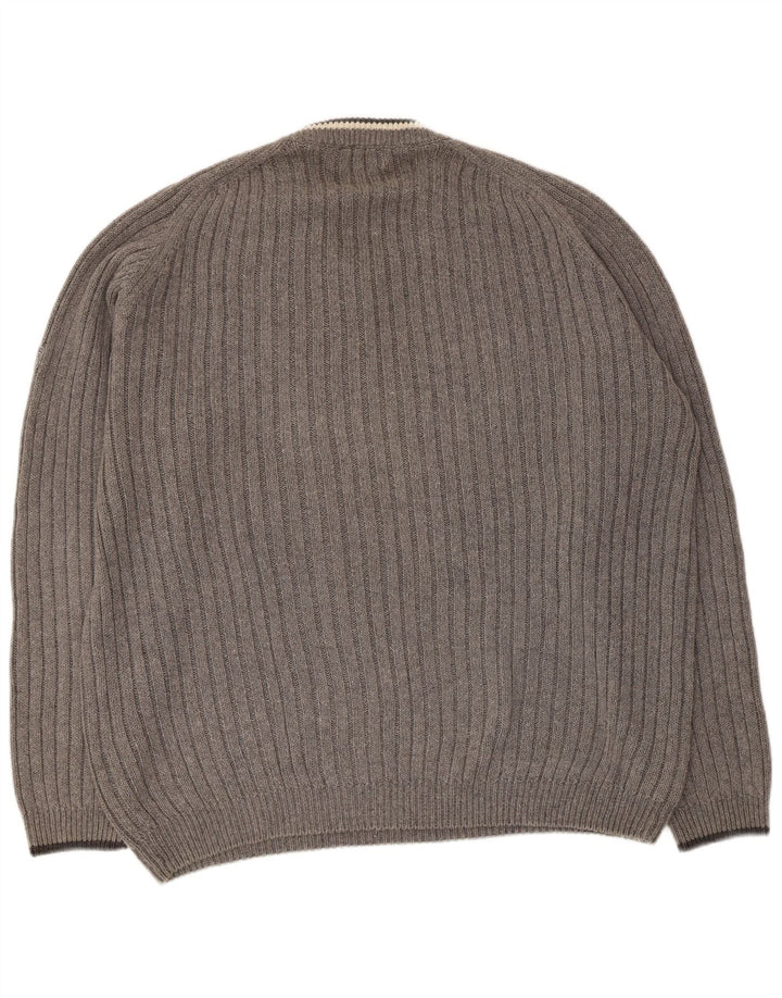 Мужской джемпер с v-образным вырезом Tom Tailor XL Grey Ramie