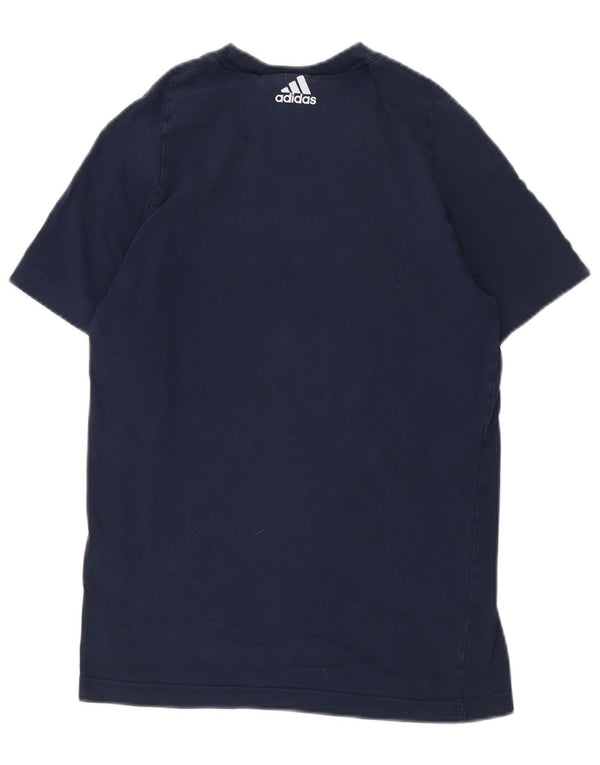 Adidas Мужская футболка с рисунком Top XS Темно-синий хлопок
