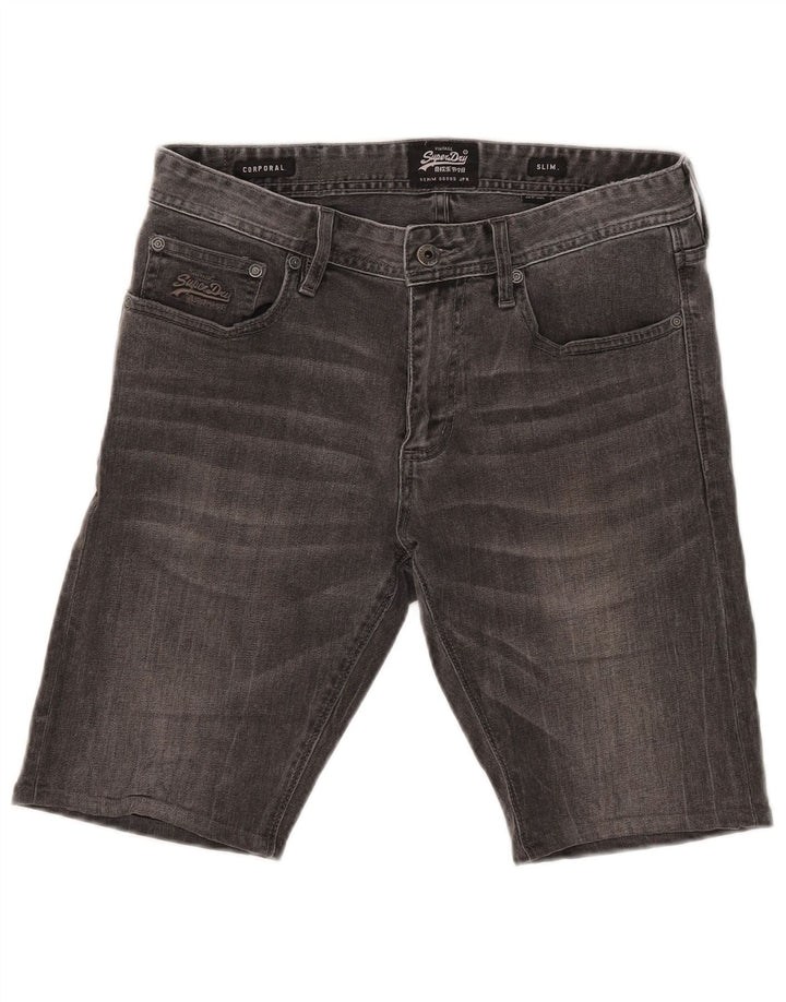 Мужские джинсовые шорты Superdry Corporal Slim W32, хлопковые, среднего серого цвета