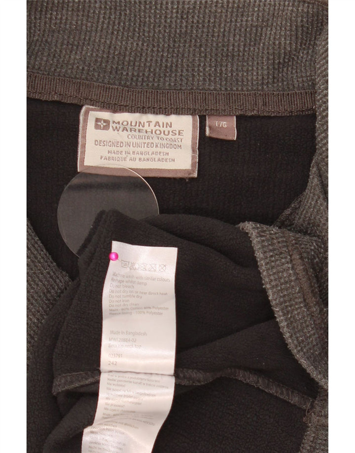 MOUNTAIN WAREHOUSE Мужской свитшот с воротником на молнии, большой серый хлопковый джемпер