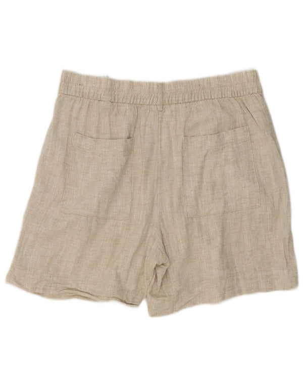 Женские шорты чинос Marks & Spencer UK 12 Medium W32 Бежевые льняные
