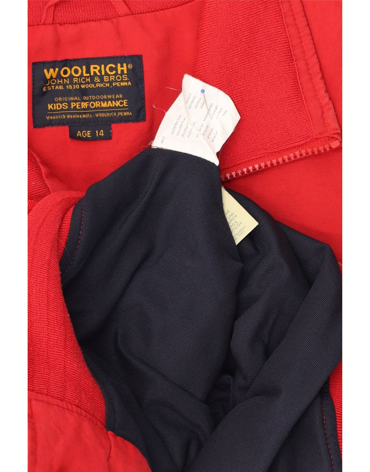 Куртка-бомбер Woolrich для мальчиков 13-14 лет, красный полиэстер
