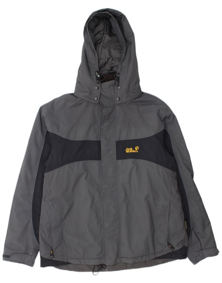 Мужская ветровка Jack Wolfskin UK 40/42, большая серая с цветными блоками