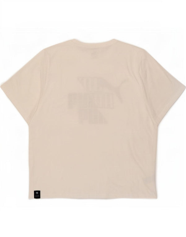 Мужская футболка с рисунком Puma 2XL, белый хлопок