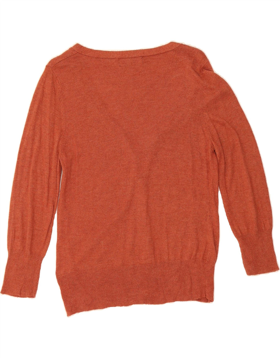 MOSSIMO Womens 3/4 Sleeve Cardigan Sweater UK 12 Medium Brown Nylon Vintage Mossimo and Second-Hand Mossimo from Messina Hembry 