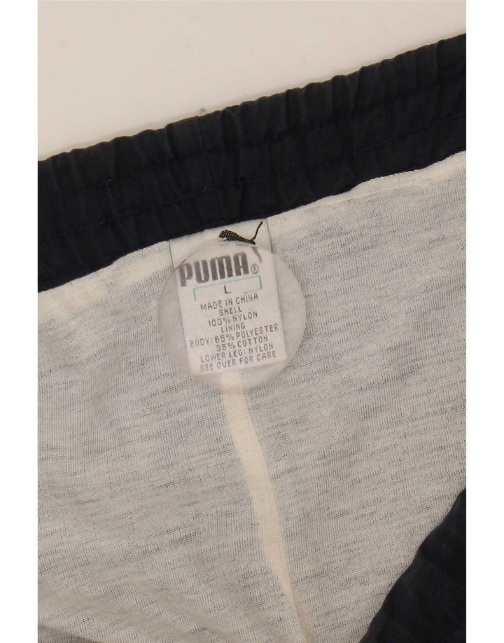 Мужские спортивные брюки Puma, большие темно-синие нейлоновые брюки