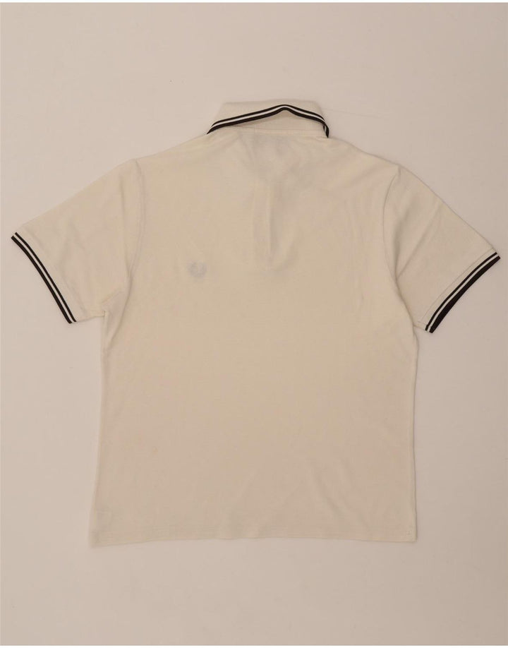 Мужская рубашка поло Fred Perry среднего размера, белый хлопок