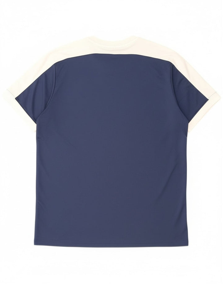 Мужская футболка Nike Dri Fit Top XL Темно-синяя, полиэстер с цветными блоками