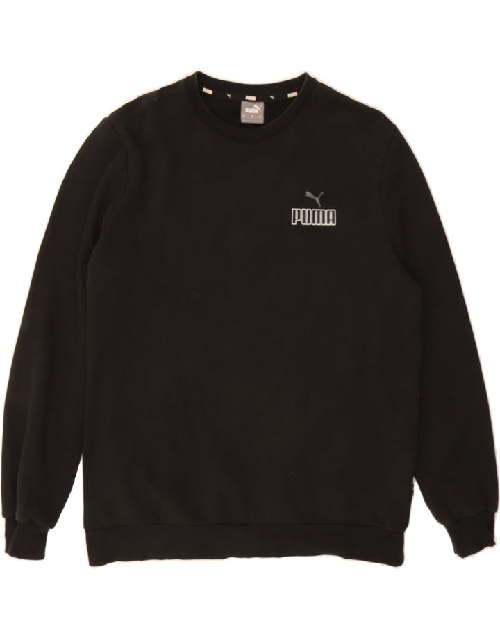 PUMA Mens Sweatshirt Jumper Large Black Cotton Vintage Puma and Second-Hand Puma from Messina Hembry 