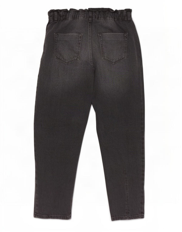 Женские укороченные зауженные джинсы с высокой талией Zara EU 36 XS W26 L24, черный хлопок