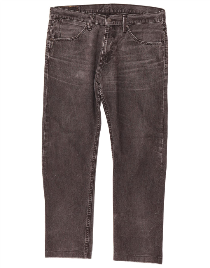 Мужские прямые джинсы Levi's 504 W34 L29 серые, хлопок