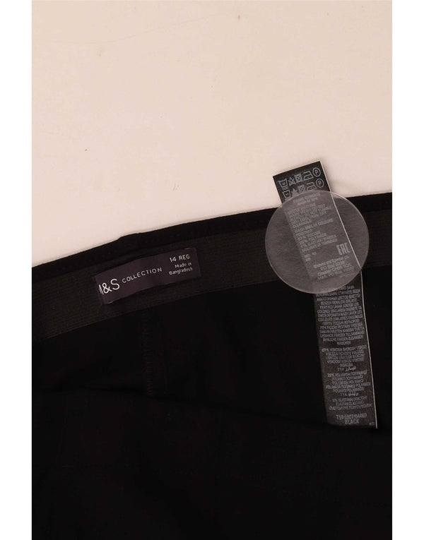 Женские прямые повседневные брюки Marks & Spencer UK 14, большие W32 L29, черные