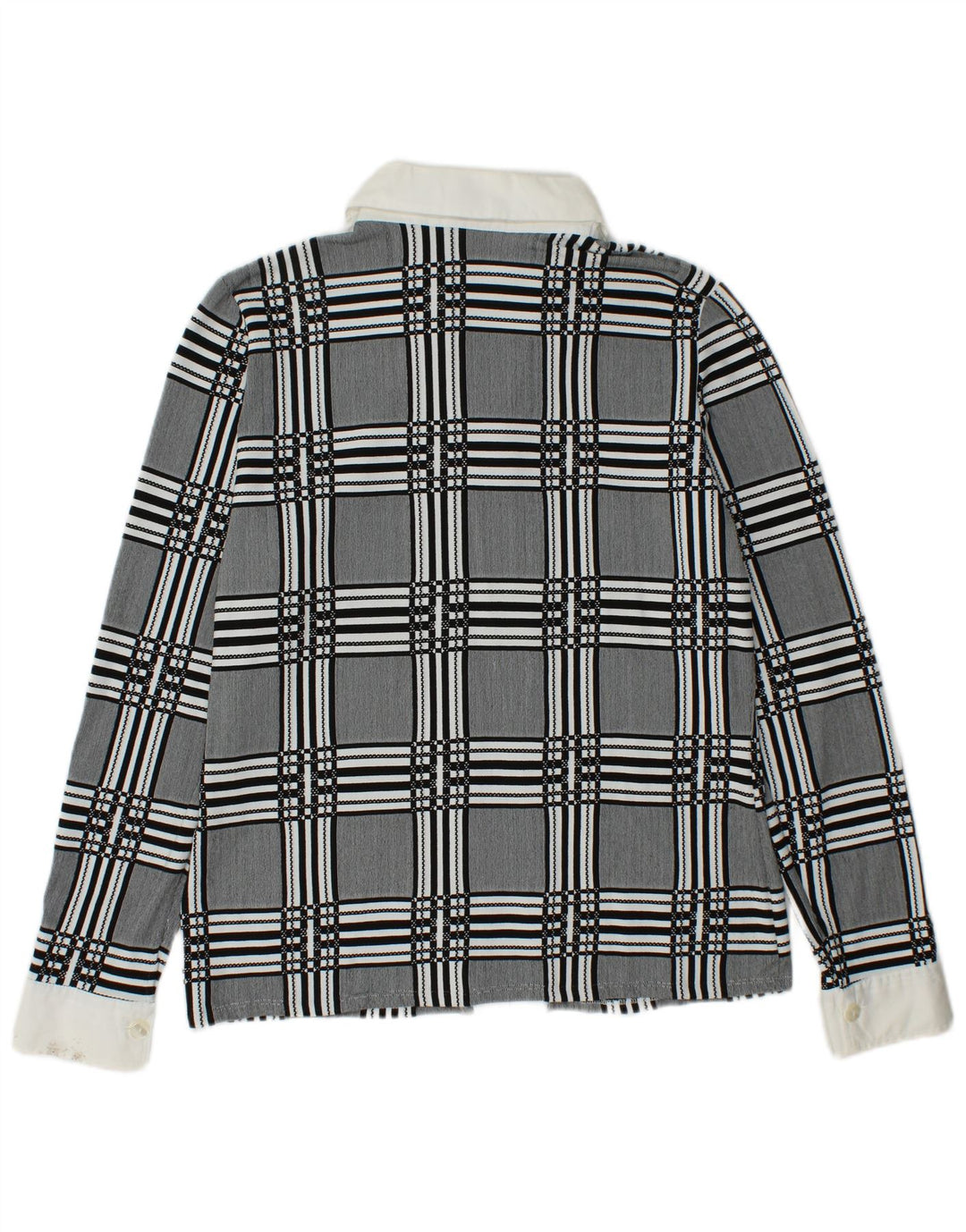 NARACAMICIE Женская двубортная блузка-рубашка UK 14, средний серый цвет в клетку