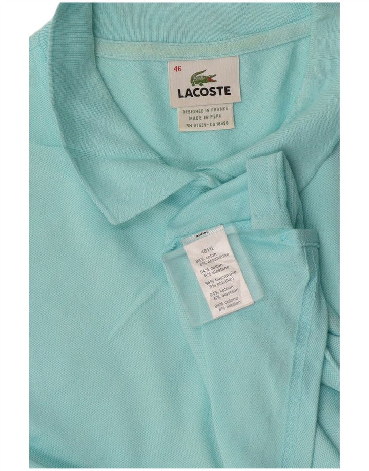 Женская рубашка поло Lacoste, размер 46 XL, синяя, хлопок