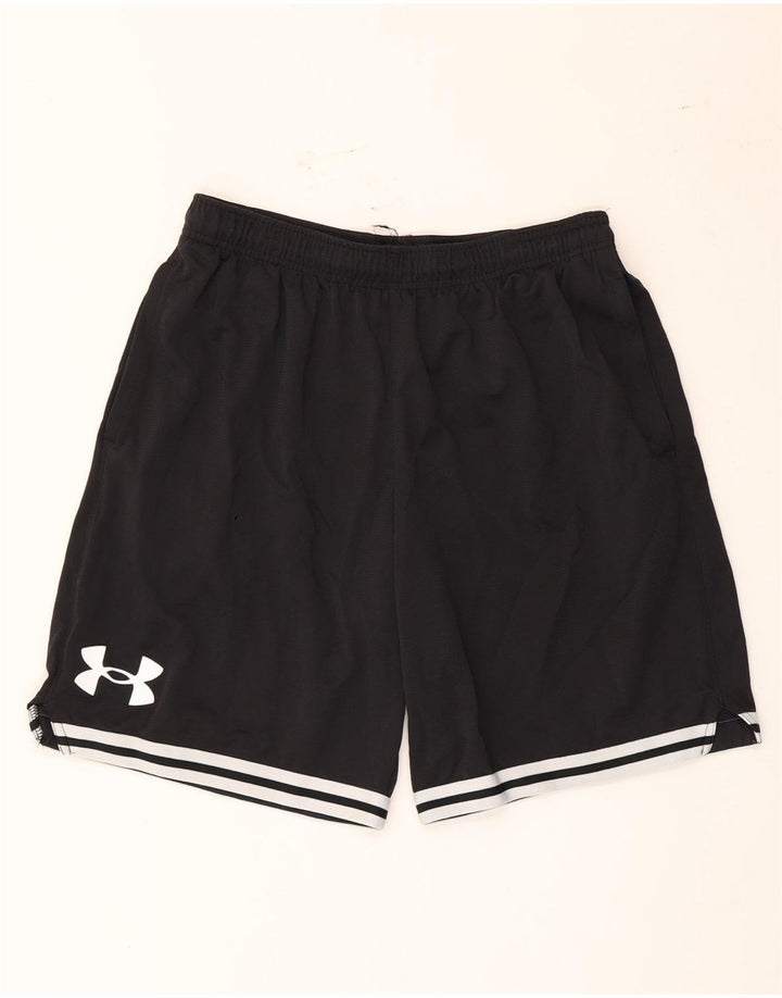 Мужские спортивные шорты с рисунком Under Armour, полиэстер, большие черные полоски