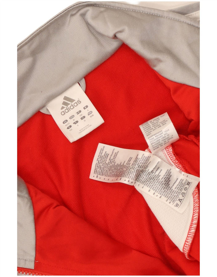 Мужская спортивная куртка Adidas UK 40/42, средний красный полиэстер с цветными блоками