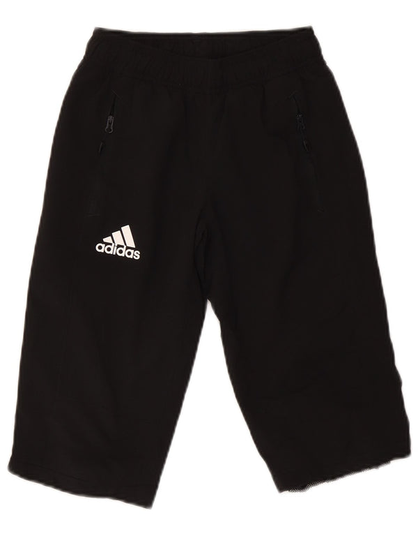 Спортивные шорты-бермуды Adidas для мальчиков 9-10 лет, черный полиэстер