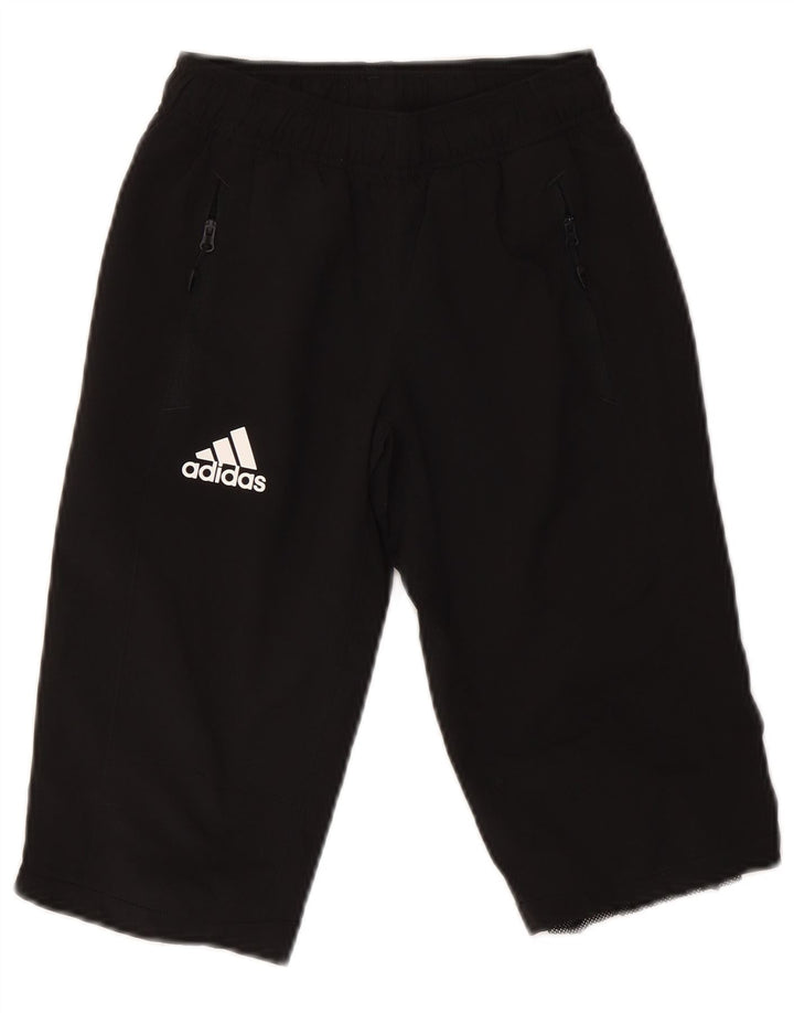 Спортивные шорты-бермуды Adidas для мальчиков 9-10 лет, черный полиэстер