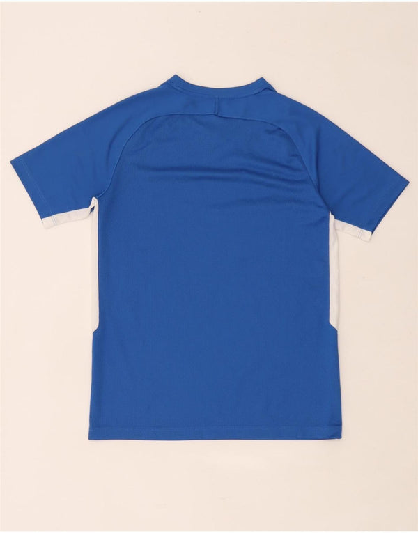 Футболка Nike Dri Fit для мальчиков, топ 13–14 лет, XL, синяя с цветными блоками