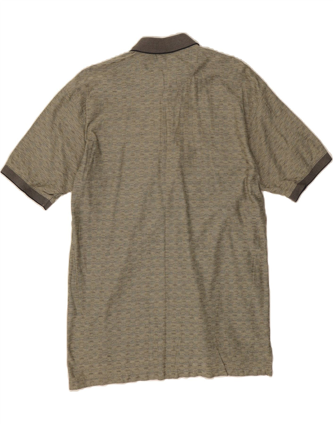 IZOD Mens Polo Shirt Medium Green Striped Cotton Vintage Izod and Second-Hand Izod from Messina Hembry 
