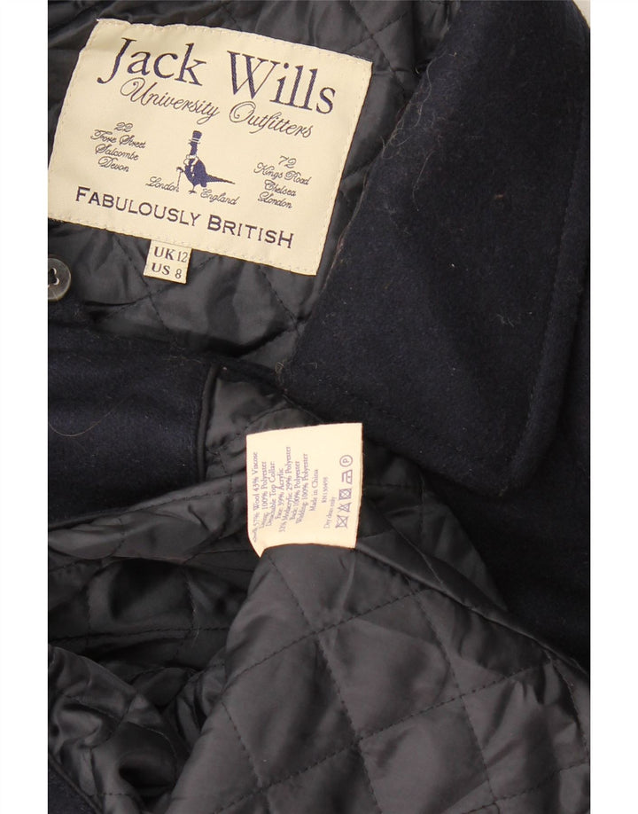 Женское бушлат Jack Wills UK 12, средний темно-синий, шерсть
