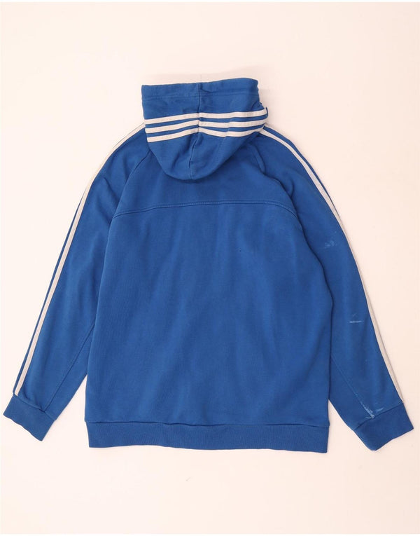 Adidas Mens Zip Hoodie Sweater XL Blue Cotton