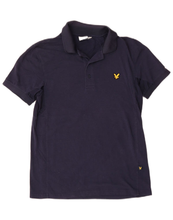 Lyle & Scott Mens Polo Shirt Small Navy Blue Cotton