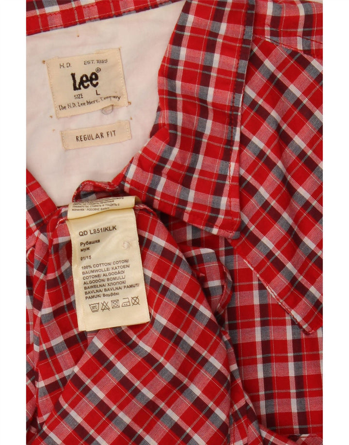Мужская рубашка стандартного кроя Levi's, большая красная клетка, хлопковая
