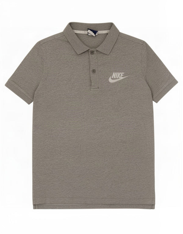 Рубашка-поло Nike для мальчиков 12–13 лет, большая серая, хлопковая