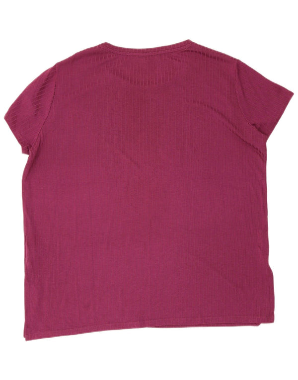 Женская футболка Marks & Spencer Top UK 18 XL Фиолетовая в тонкая полоска из вискозы
