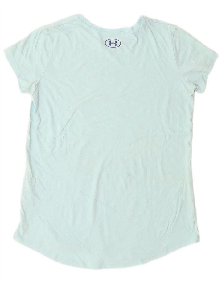 Свободная футболка с рисунком для девочек UNDER ARMOR, топ 11–12 лет, большой синий цвет