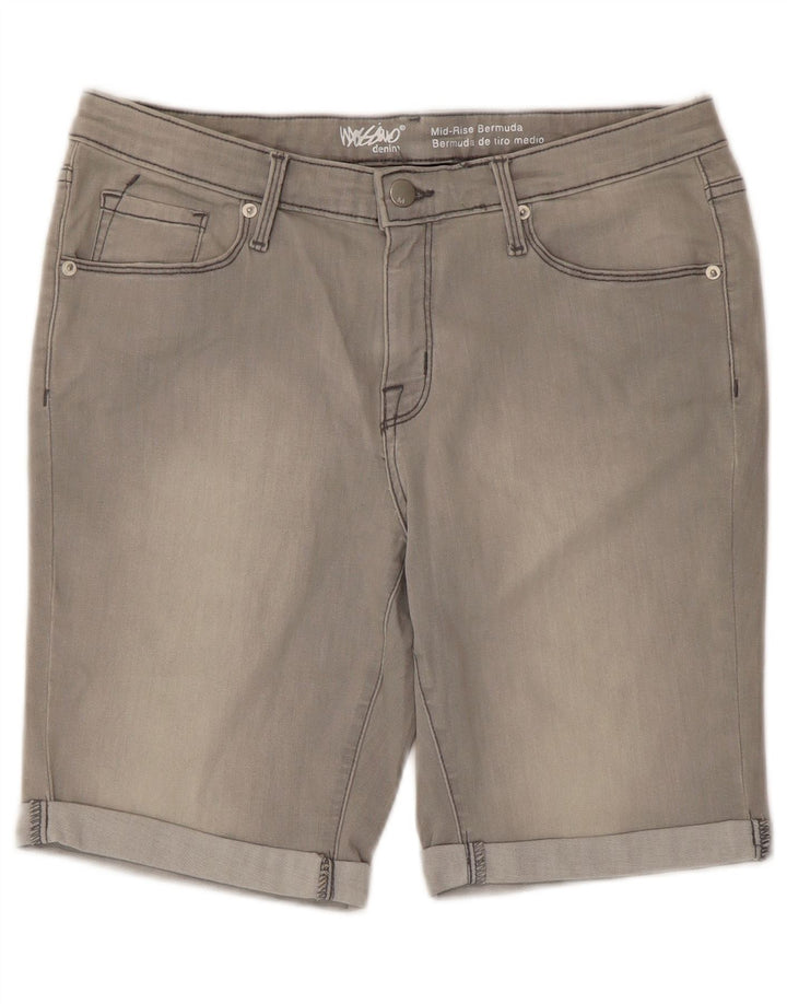 Женские джинсовые шорты Mossimo Power Stretch со средней посадкой (США 12, большие W31), серые