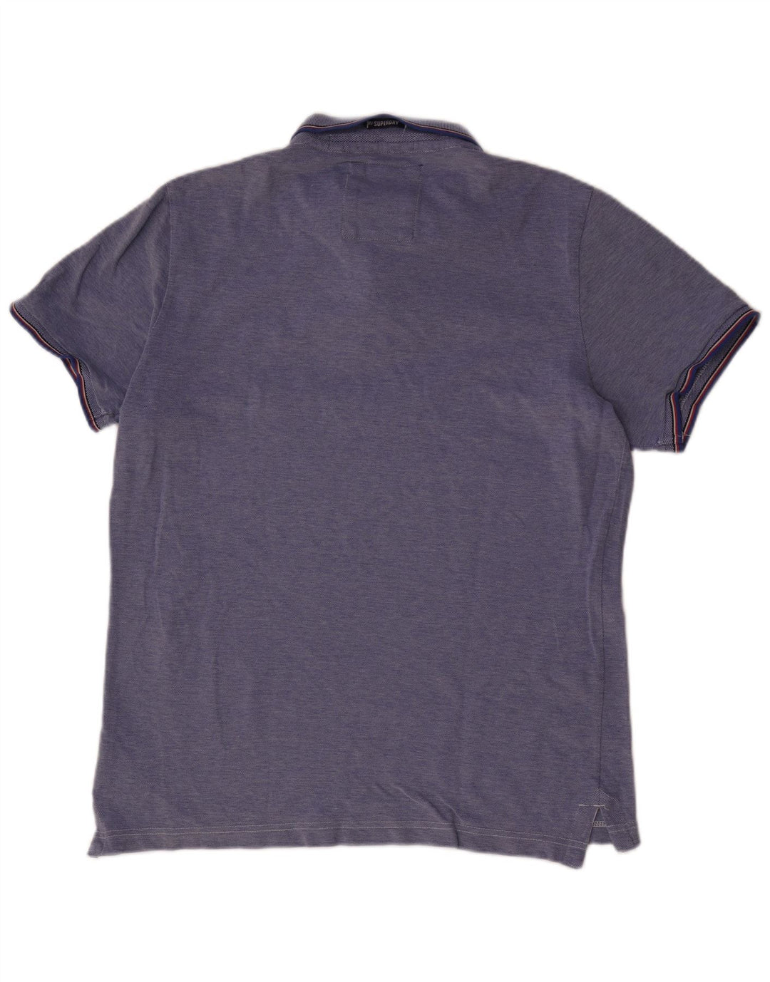 SUPERDRY Мужская рубашка-поло 2XL, синяя, хлопок